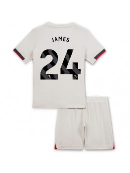 Chelsea Reece James #24 Replika Borta Kläder Barn 2025-26 Kortärmad (+ byxor)